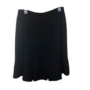 Kasper Separates Womens Black Pleated A-Line Skirt 6Petite Lined Career Polyeste